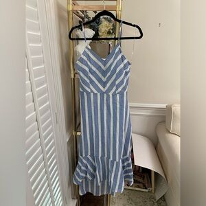 Stripped midi dress